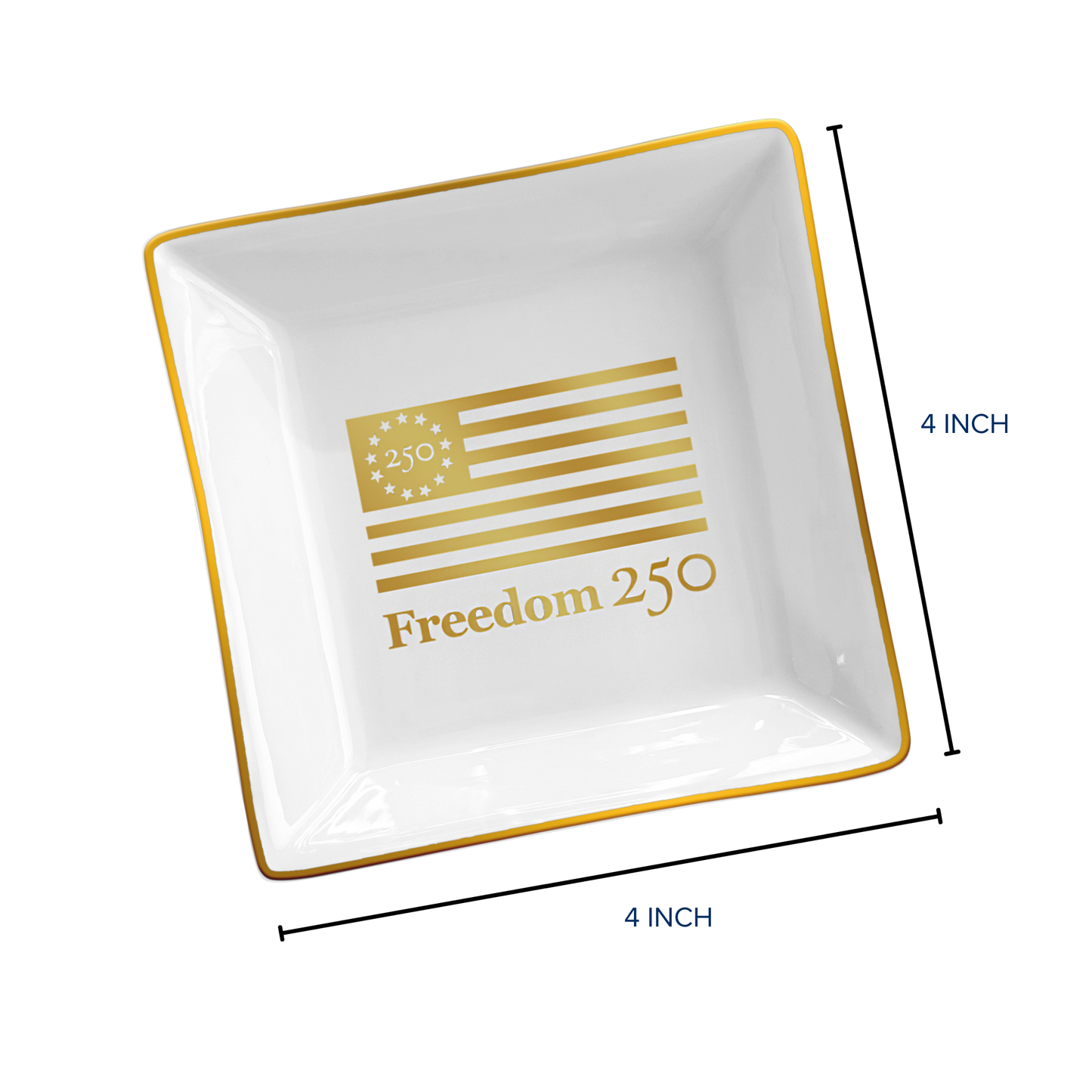 Catch All Gold Official Logo Square Trinket Dish