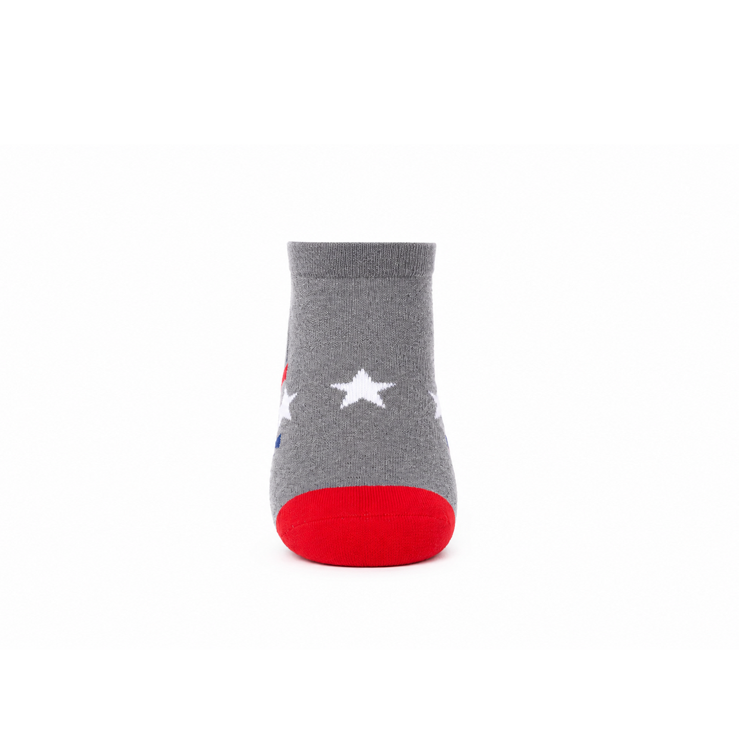 Freedom Flow Ankle Socks, Light Grey/Red