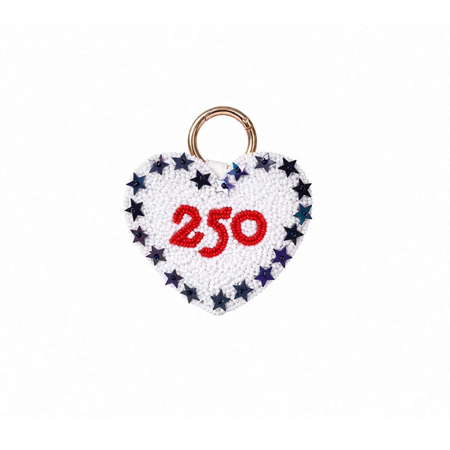 Betsy Ross Freedom 250 Heart Keychain