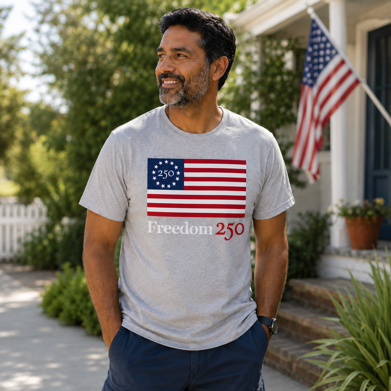 Official Freedom 250 Unisex Dark Ash Tee