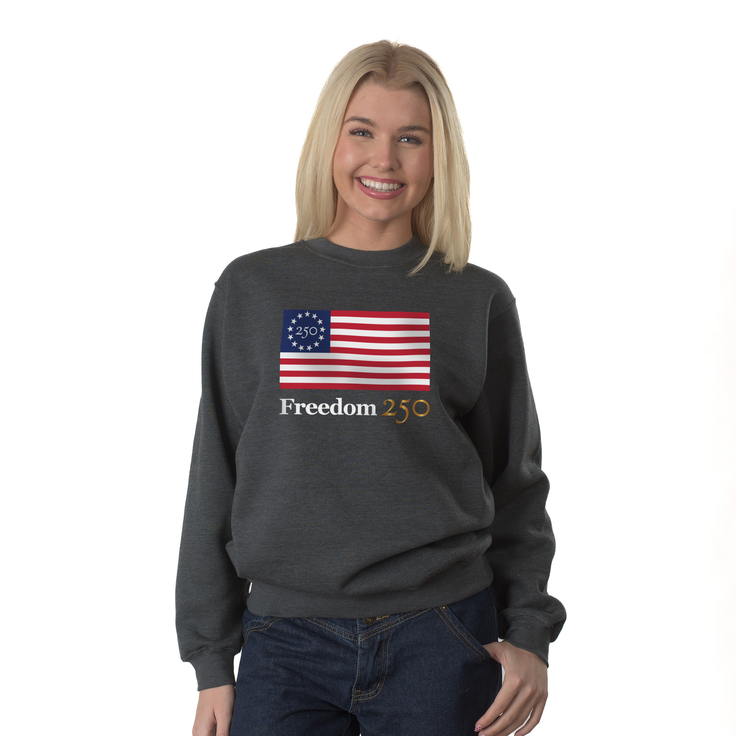 Official Freedom 250 Unisex Heather Charcoal Fleece Sweatshirt