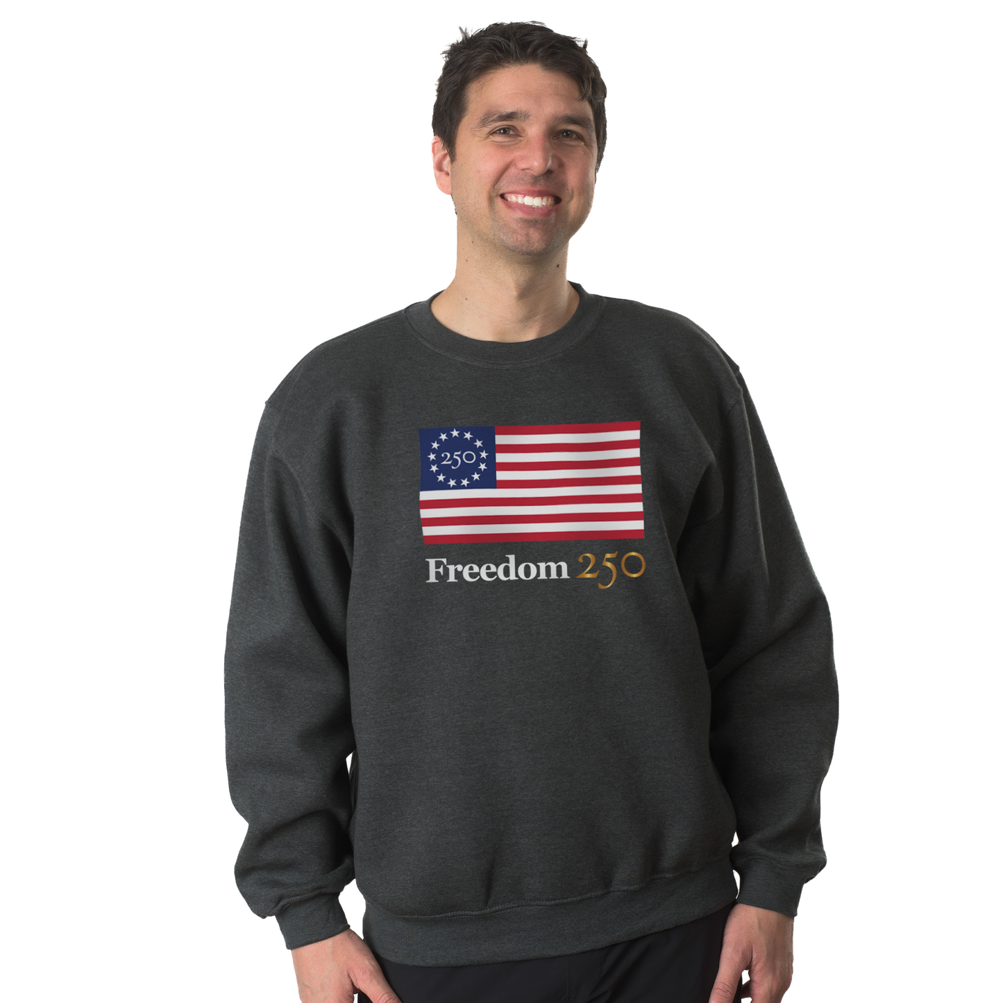 Official Freedom 250 Unisex Heather Charcoal Fleece Sweatshirt