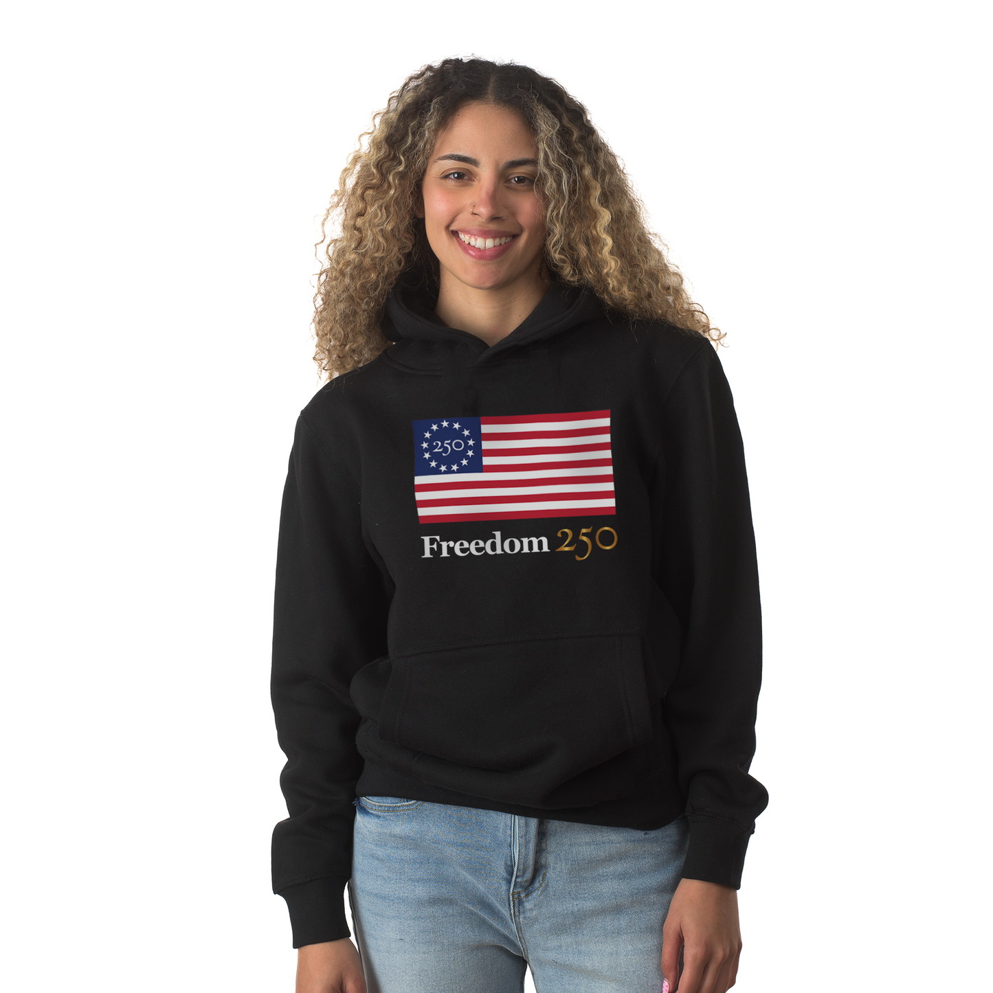 Freedom 250 Unisex Black Hooded Pullover