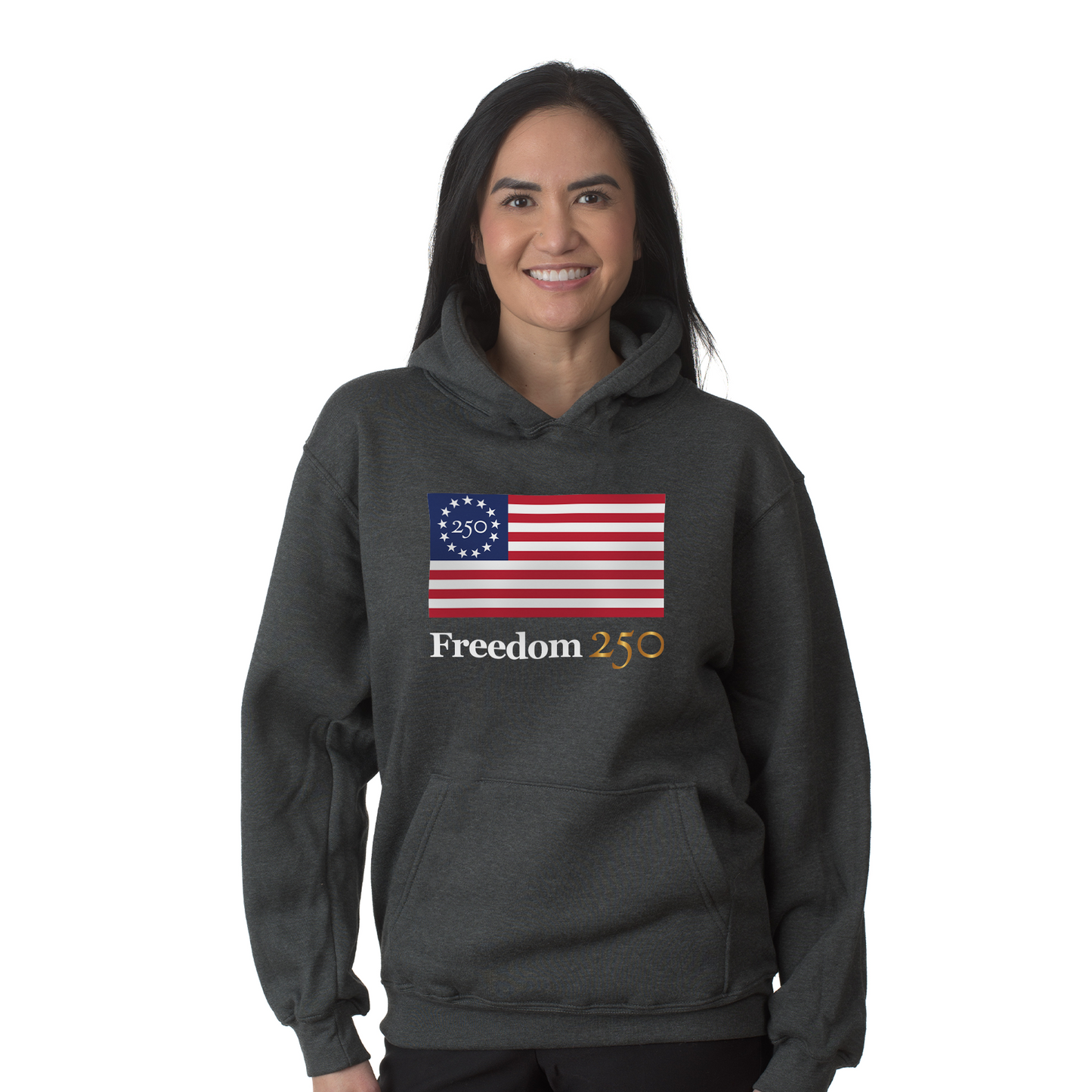 Freedom 250 Unisex Heather Charcoal Hooded Pullover