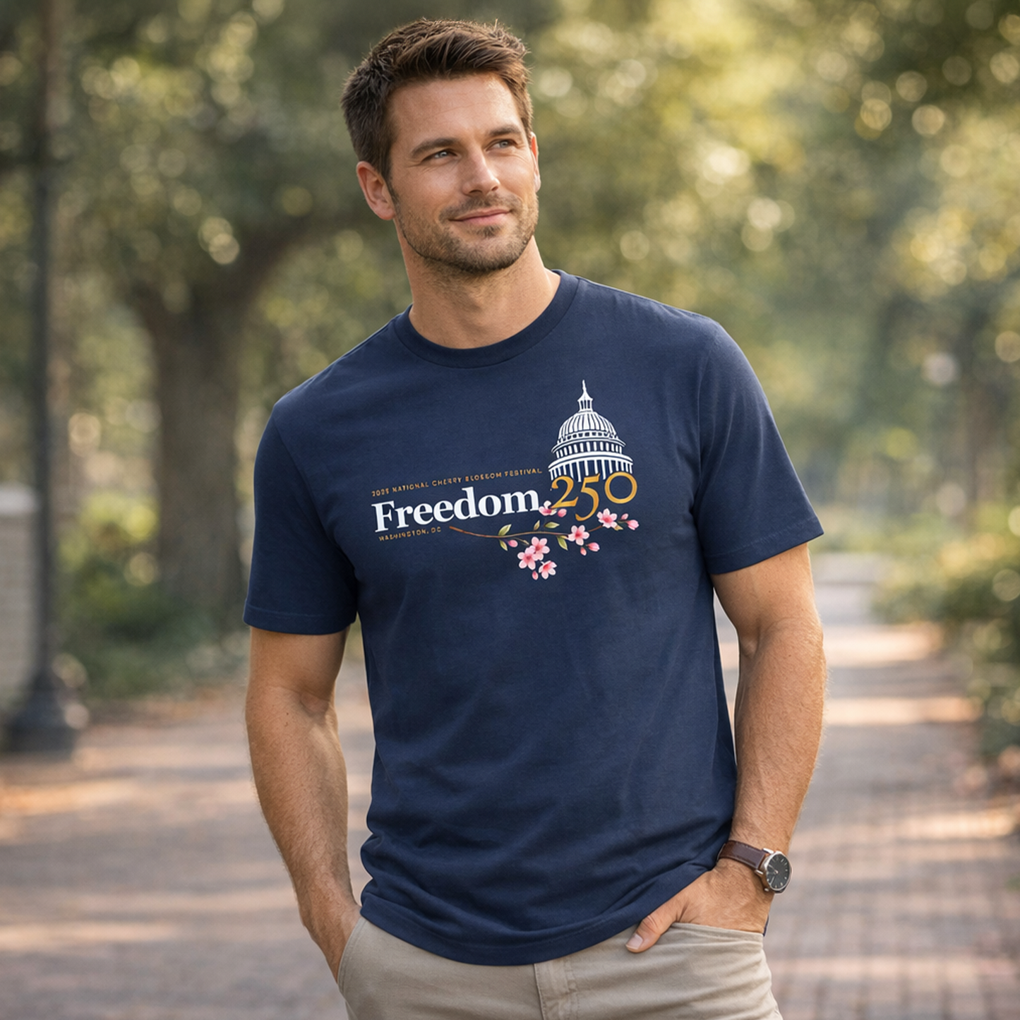 2026 Cherry Blossom Festival Navy Tee