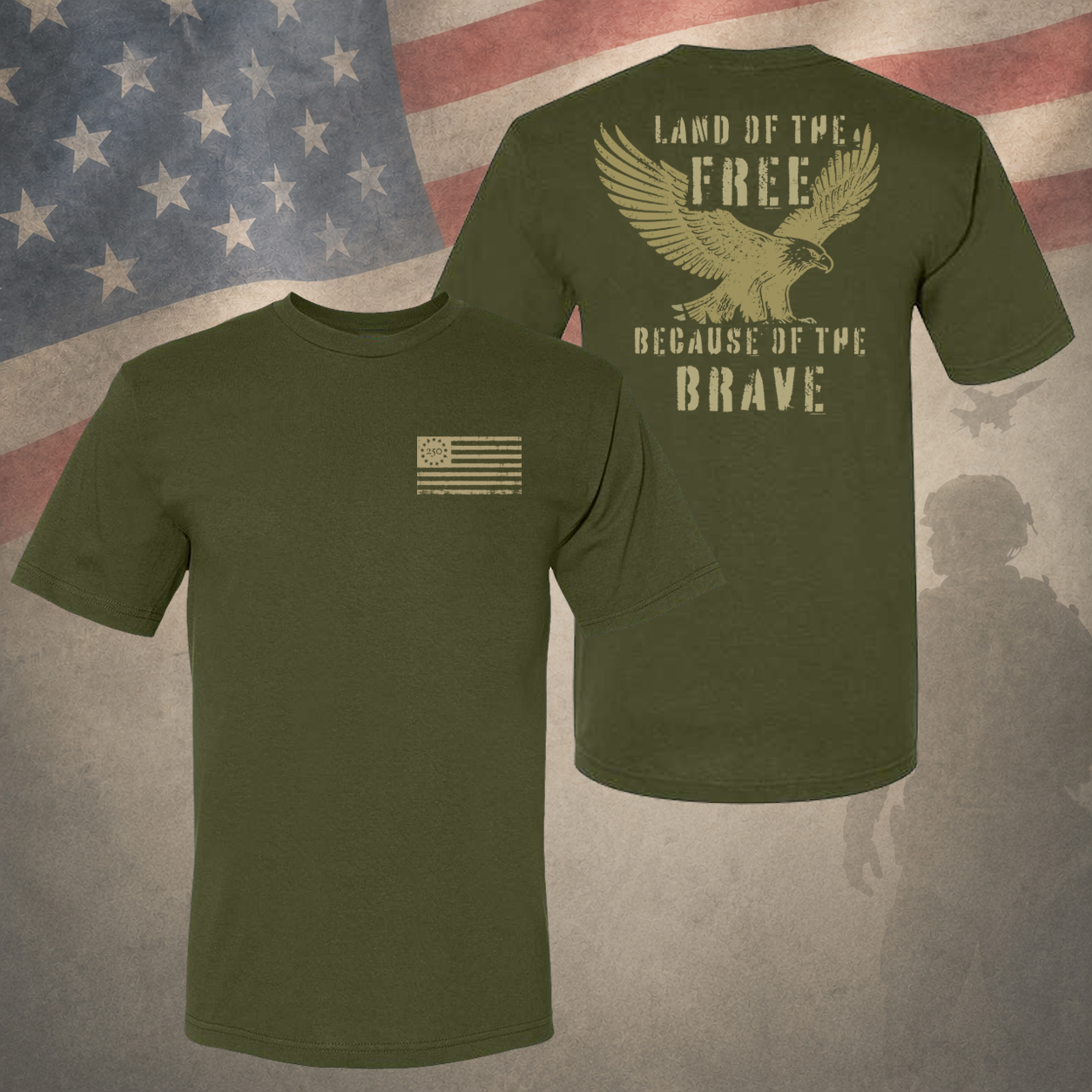 Land of the Free Olive Tee