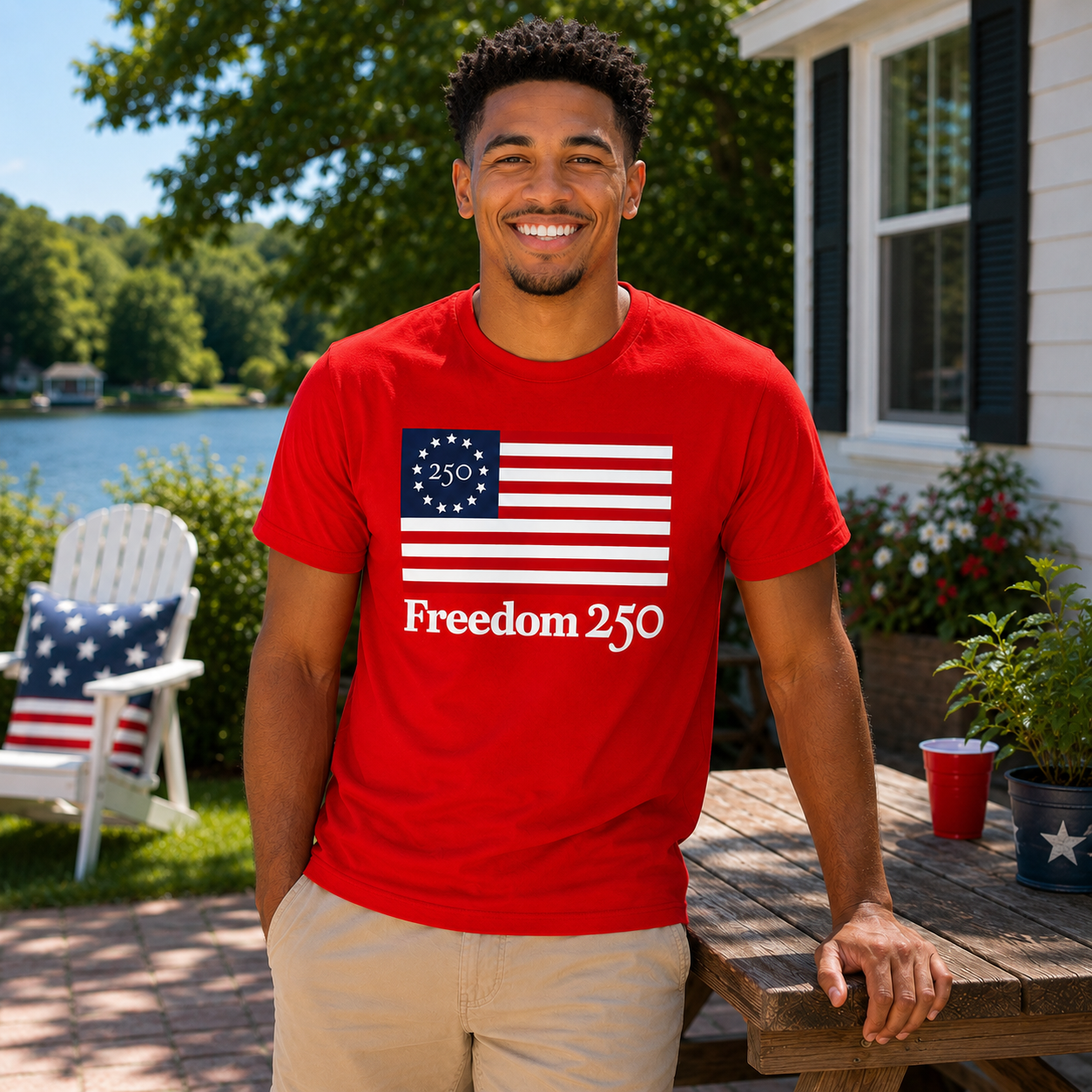 Official Freedom 250 Unisex Red Tee
