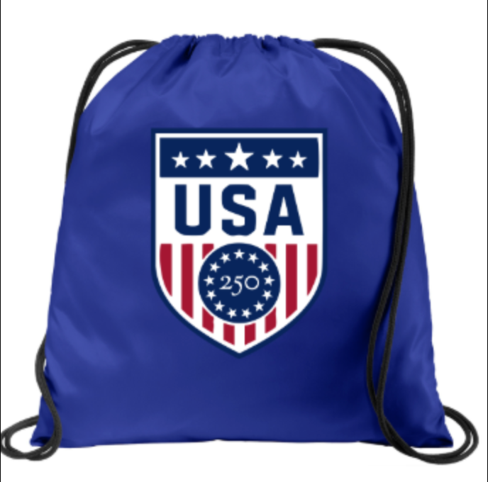 Freedom 250 USA Royal Drawstring Backpack