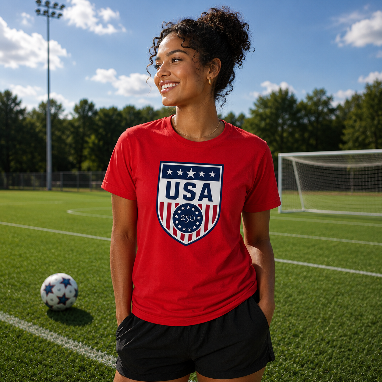 Freedom USA Red Fine Jersey Tee