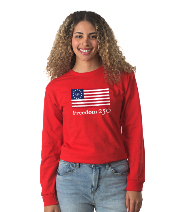 Freedom 250 Unisex Red Long Sleeve Tee