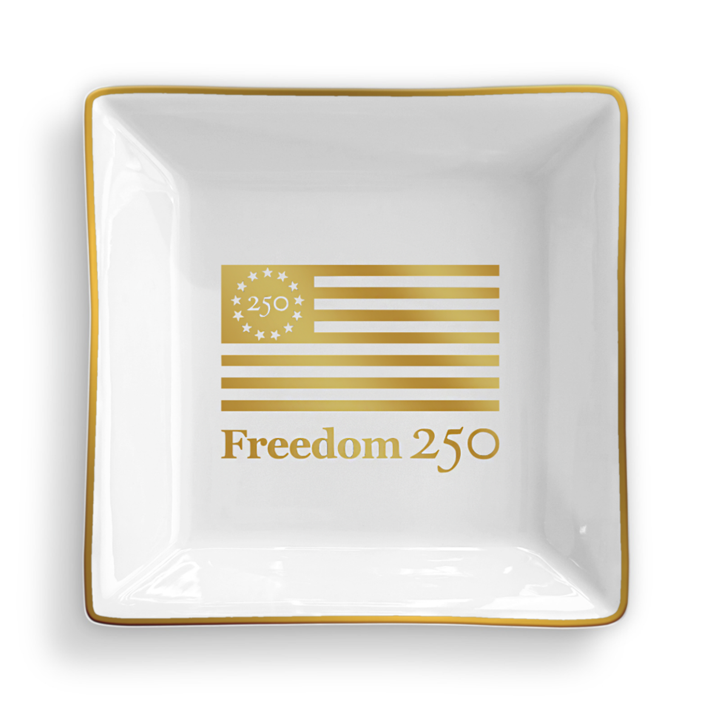 Catch All Gold Official Logo Square Trinket Dish