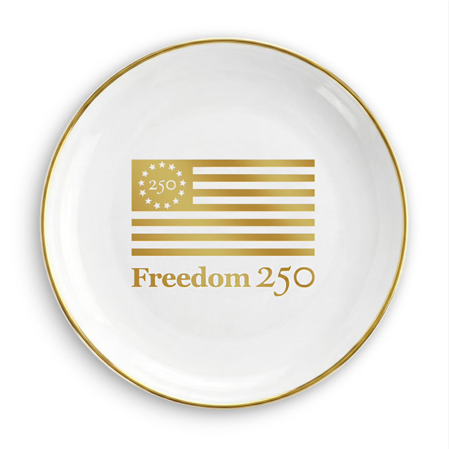 Catch All Gold Official Logo Round Trinket Dish
