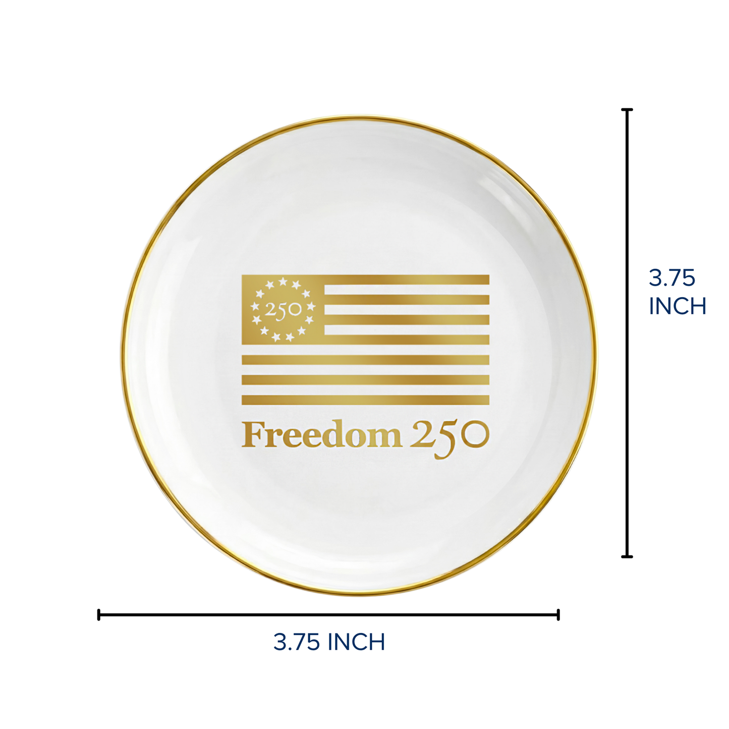 Catch All Gold Official Logo Round Trinket Dish
