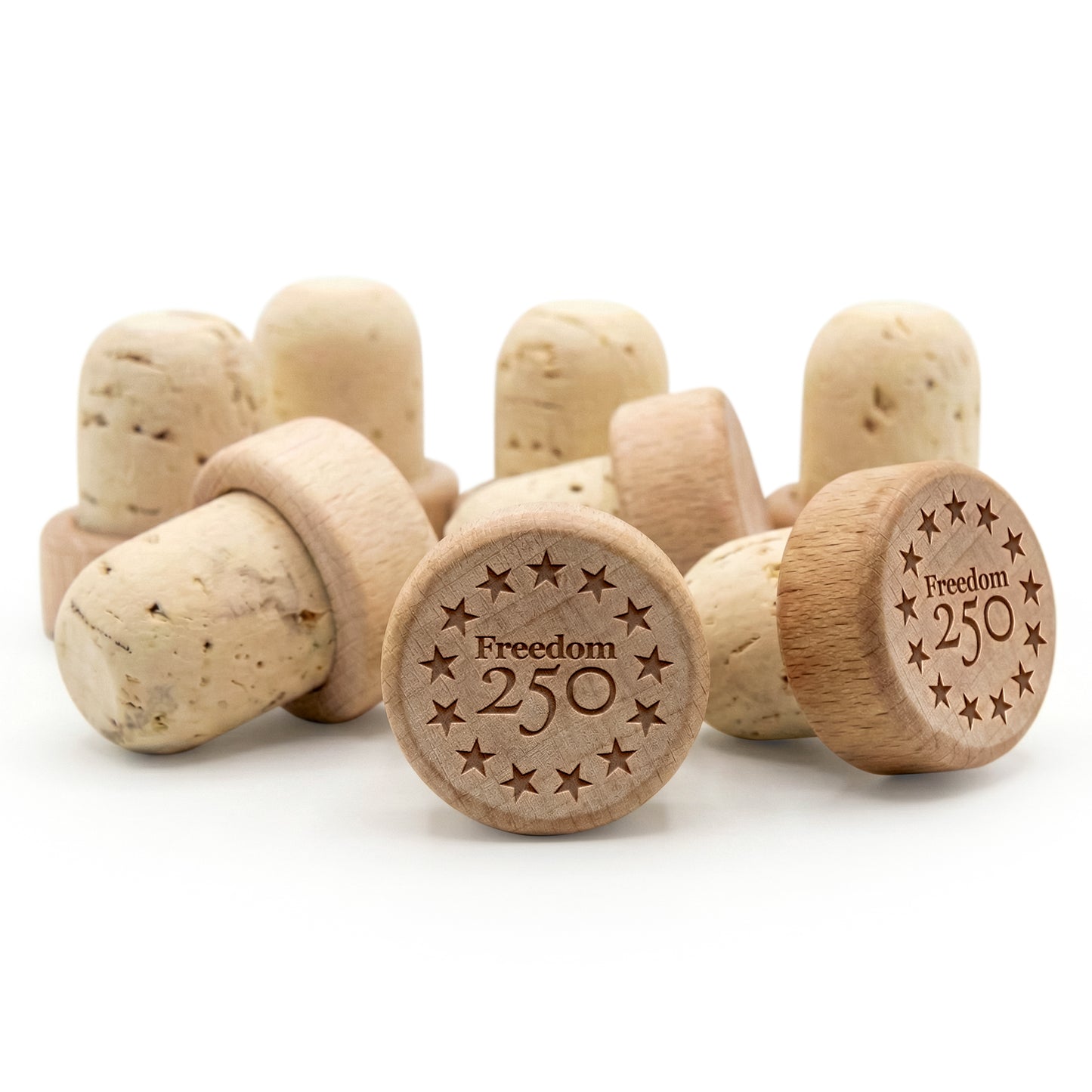 Cheers to 250 Years Icon Logo Bottle Toppers - Pack of 6