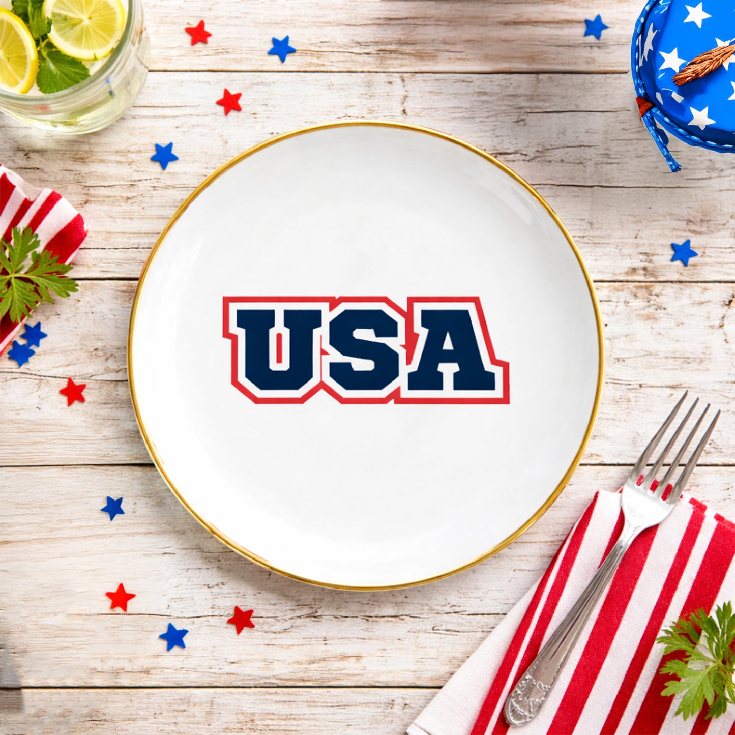 Catch All USA Logo Round Trinket Dish