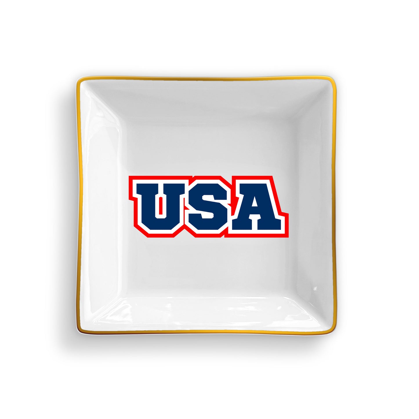 Catch All USA Logo Square Trinket Dish