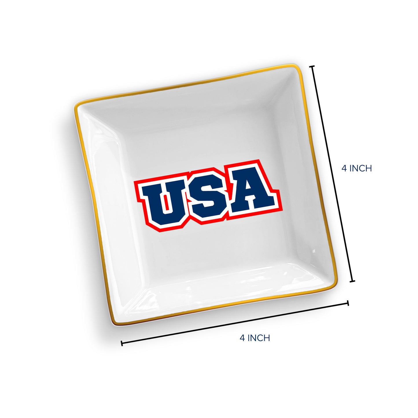 Catch All USA Logo Square Trinket Dish
