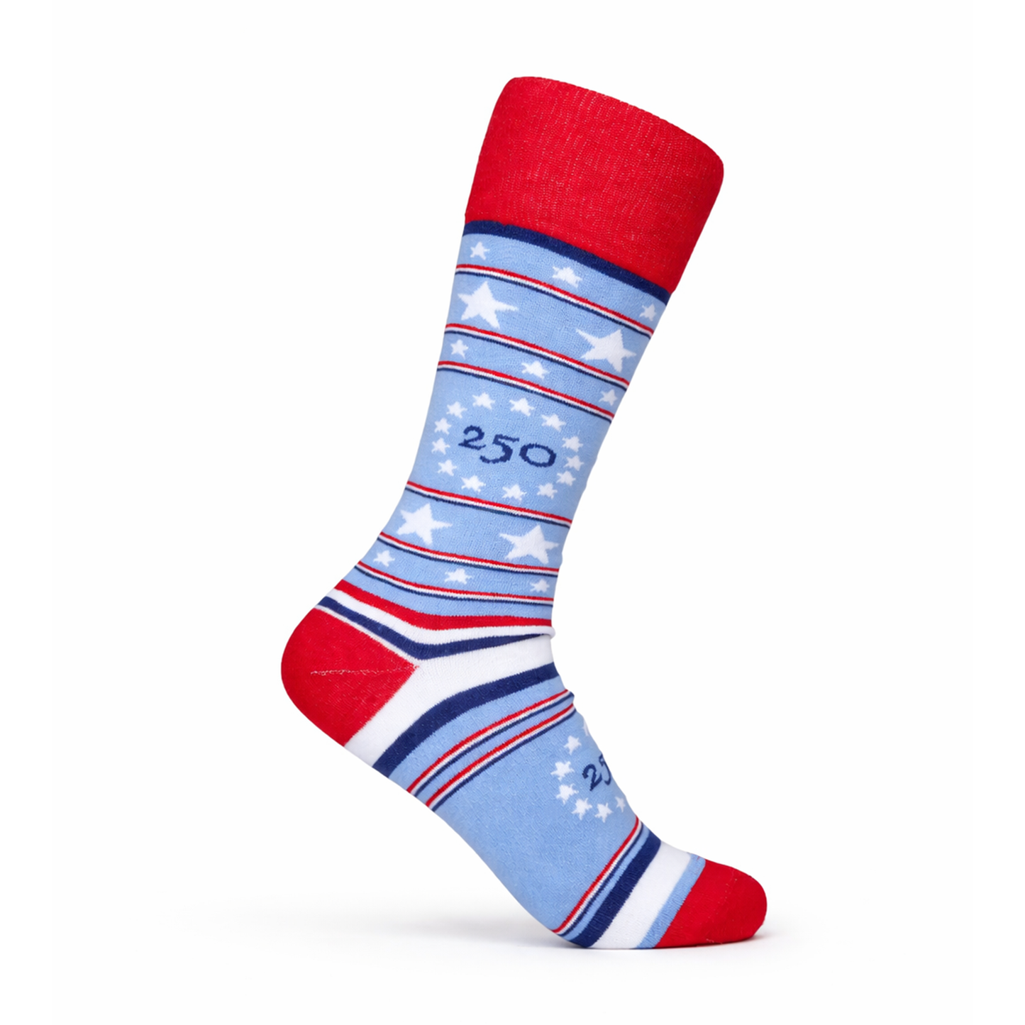 Freedom Stripe Socks, Della Blue