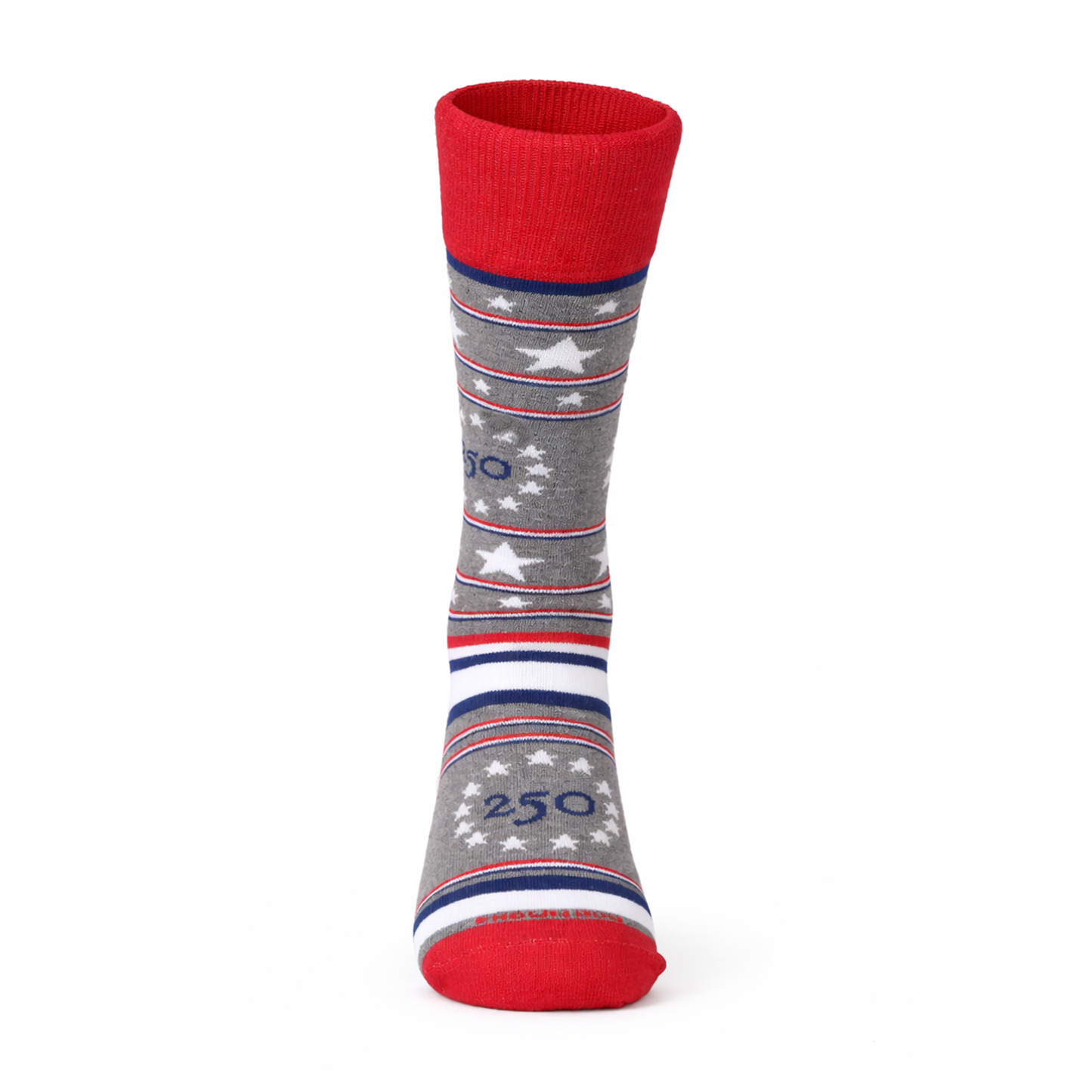 Freedom Stripe Socks, Light Grey