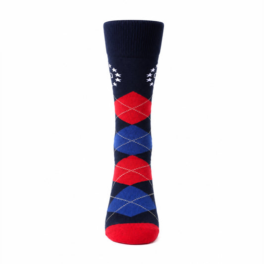 Heritage Argyle Socks, Navy