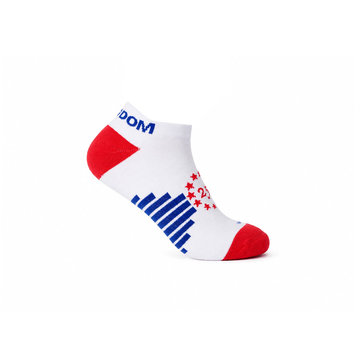 Union Pace Ankle Socks, White/Red