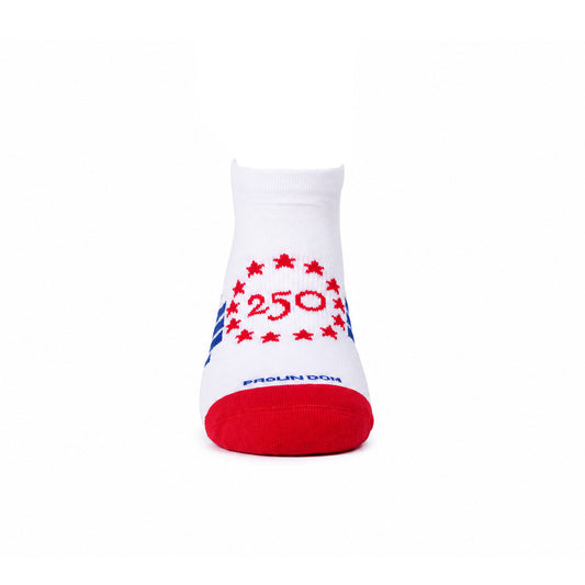 Union Pace Ankle Socks, White/Red