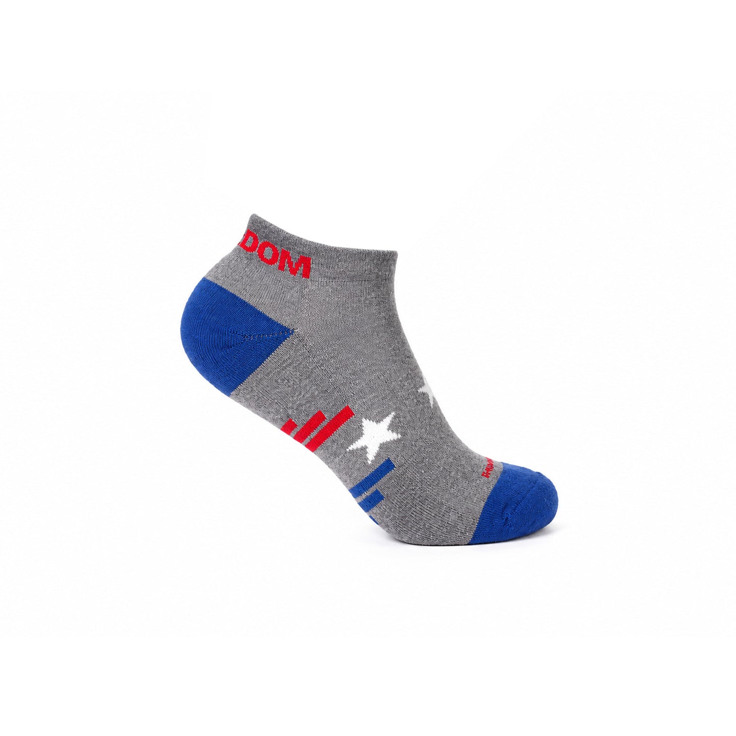 Freedom Flow Ankle Socks, Light Grey/Royal
