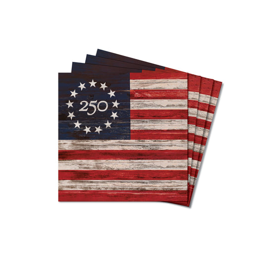 Freedom 250 Flag Coaster Set