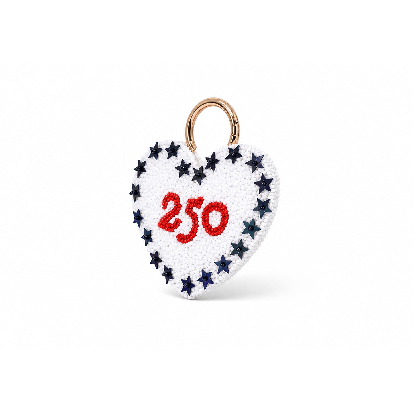 Betsy Ross Freedom 250 Heart Keychain