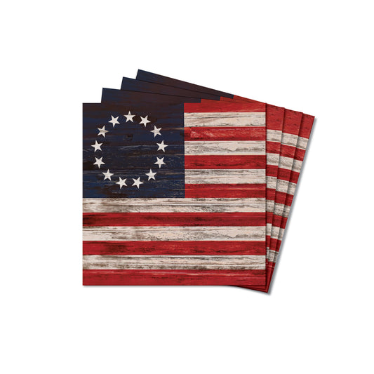 Betsy Ross Flag Coaster Set