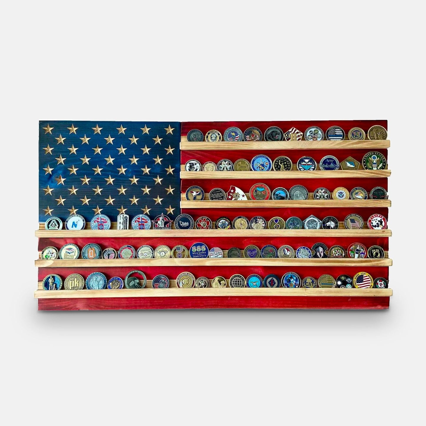American Flag Challenge Coin Holder Flag