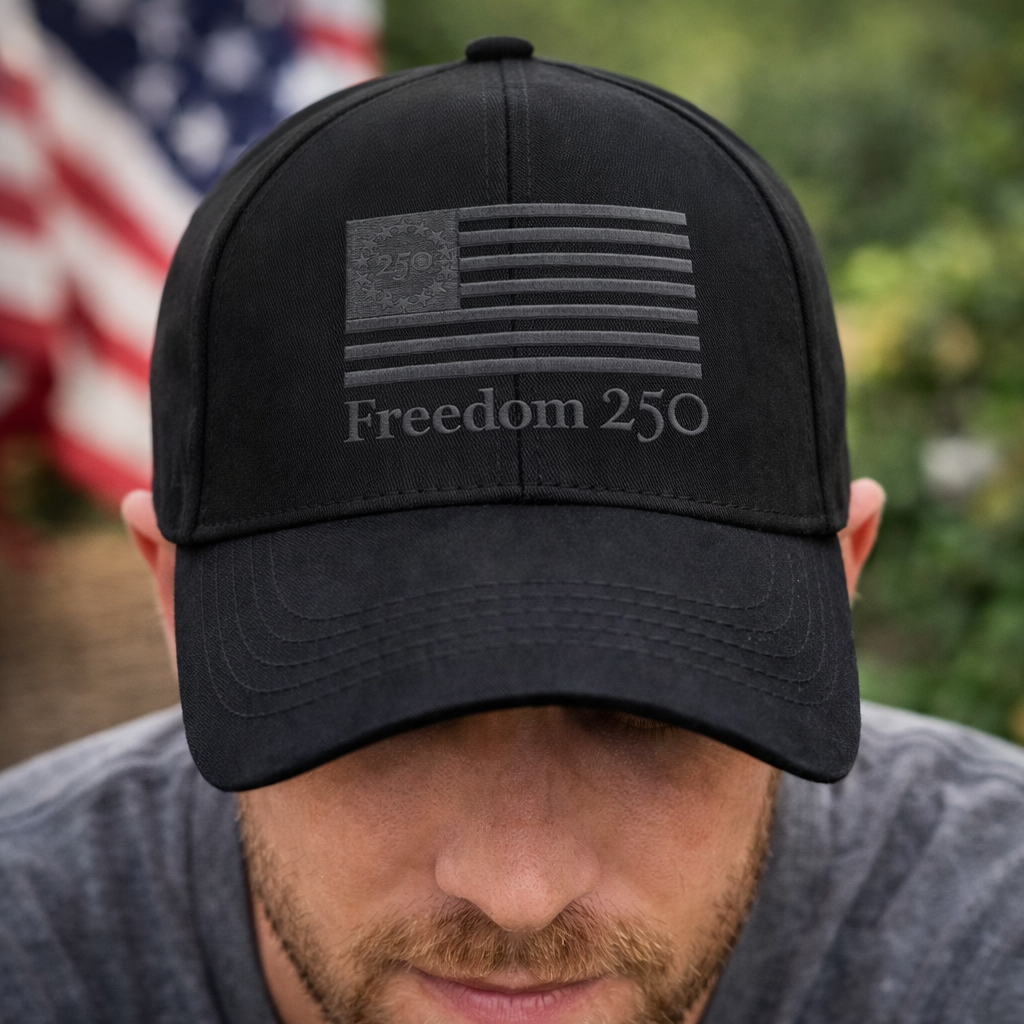 Freedom 250 Black Structured Hat