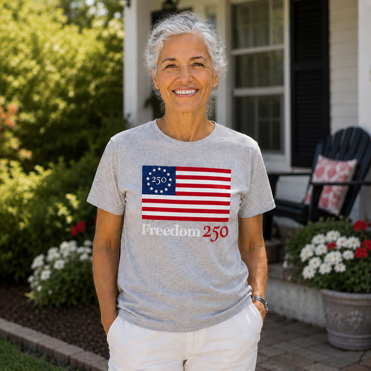 Official Freedom 250 Unisex Dark Ash Tee
