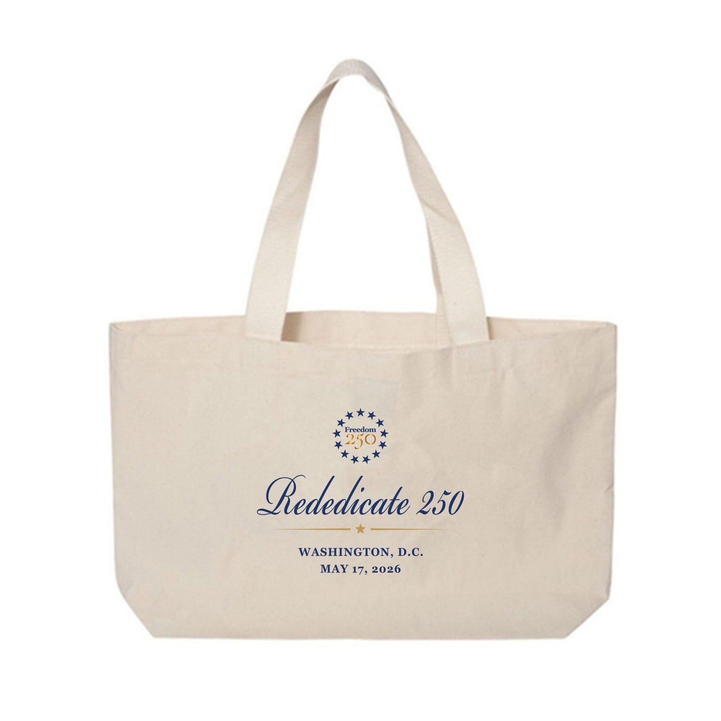 Rededicate 250 Large Canvas Tote Bag
