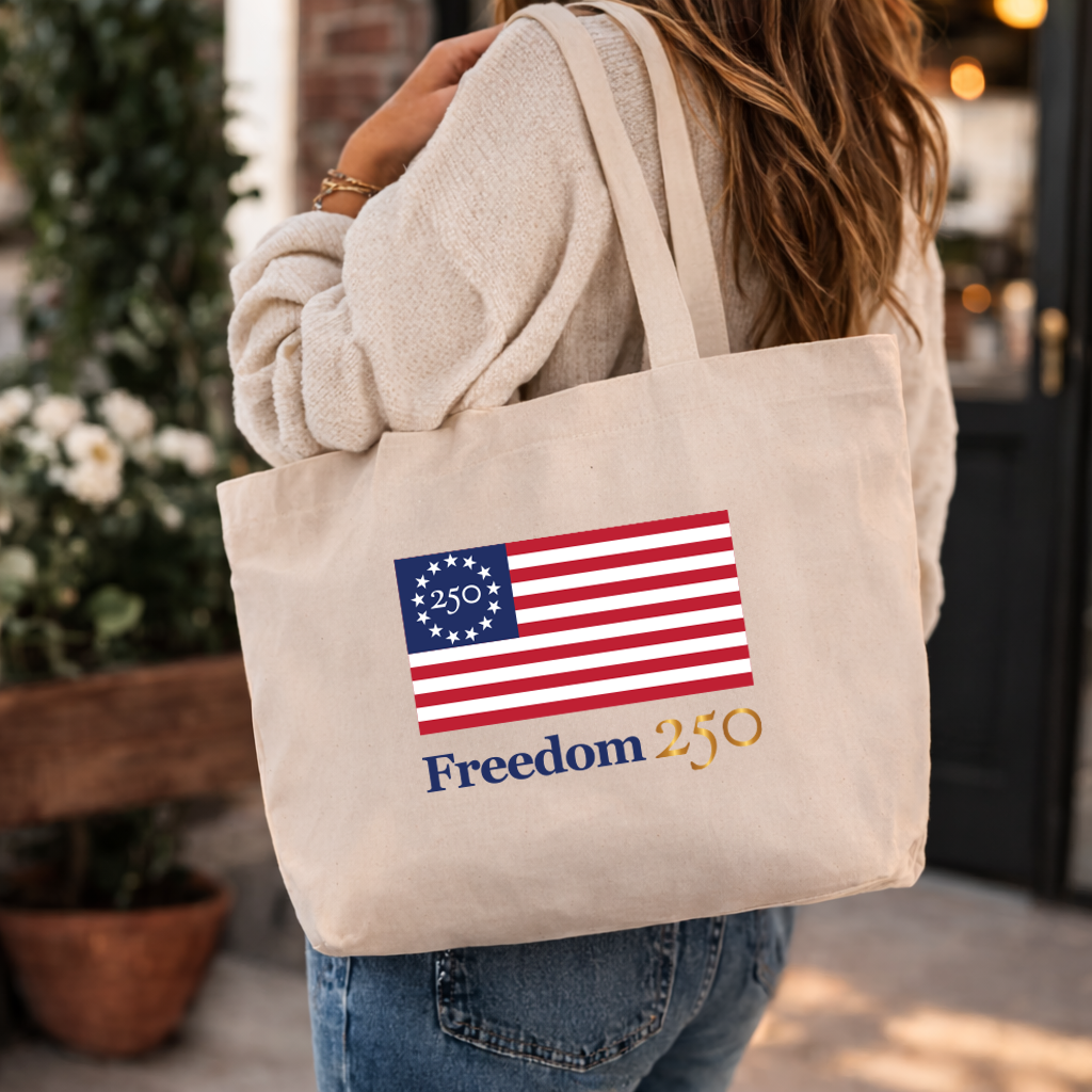 Freedom 250 Large Canvas Tote Bag