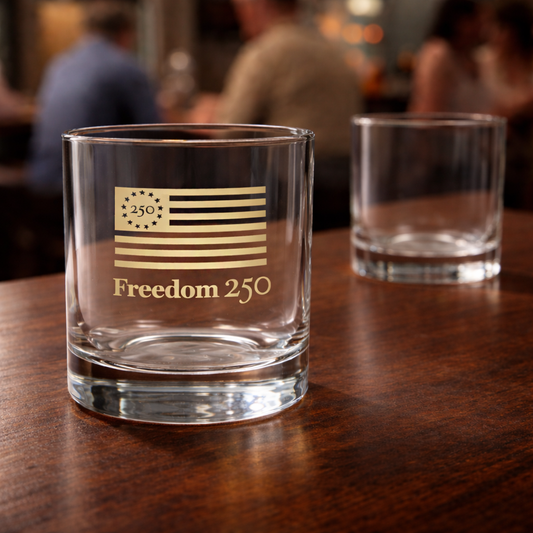 Freedom 250 Whiskey Glasses, Set of 2