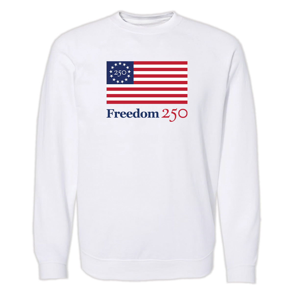 Official Freedom 250 Unisex White Fleece Sweatshirt