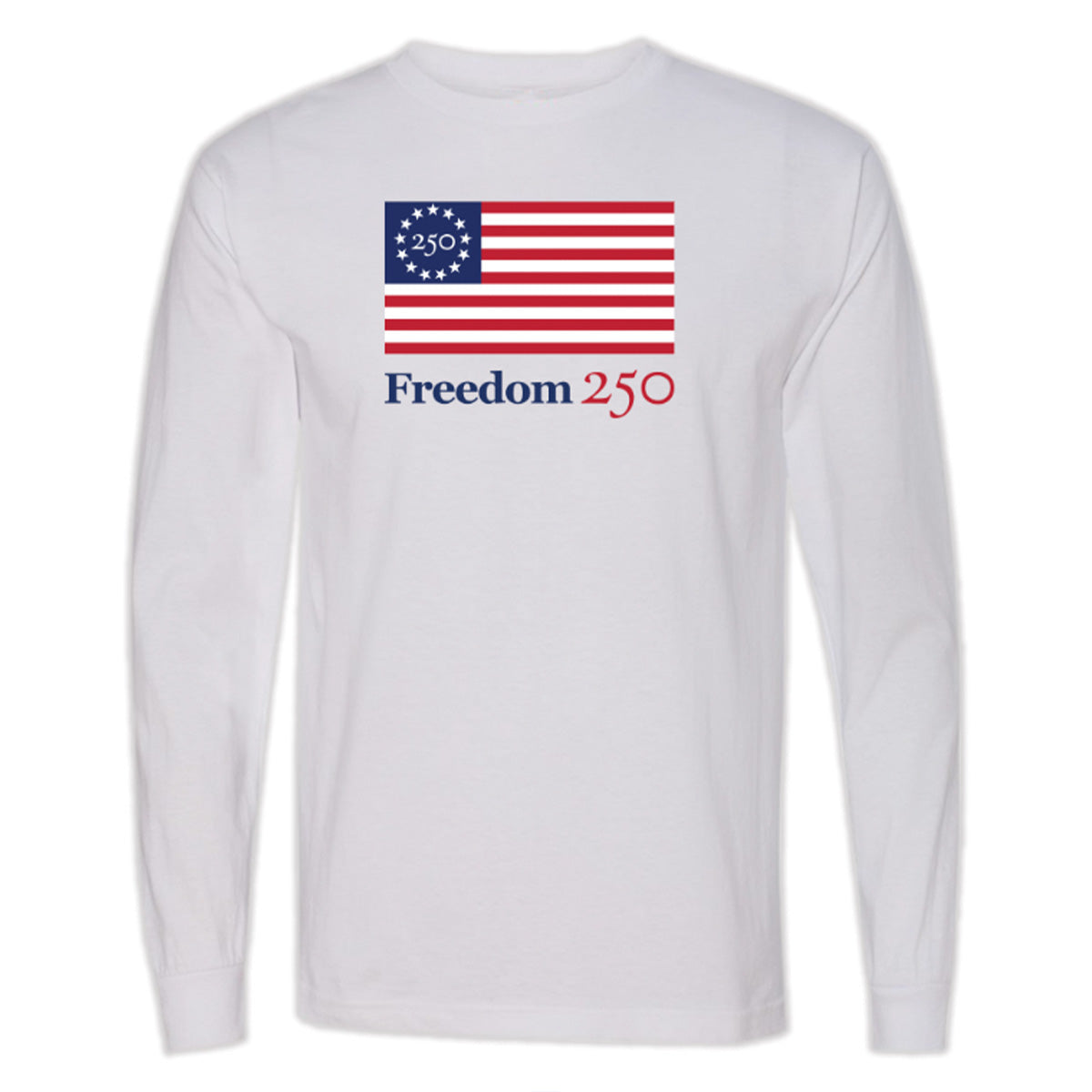 Freedom 250 Unisex White Long Sleeve Tee