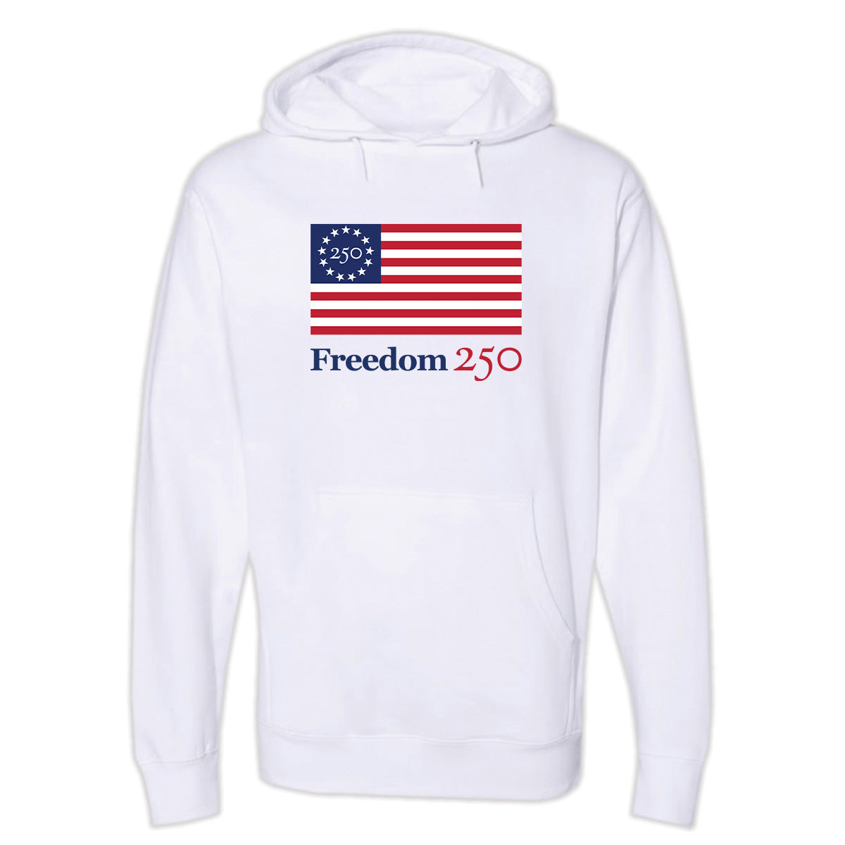 Freedom 250 Unisex White Hooded Pullover
