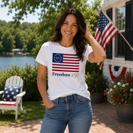 Official Freedom 250 Unisex White Tee