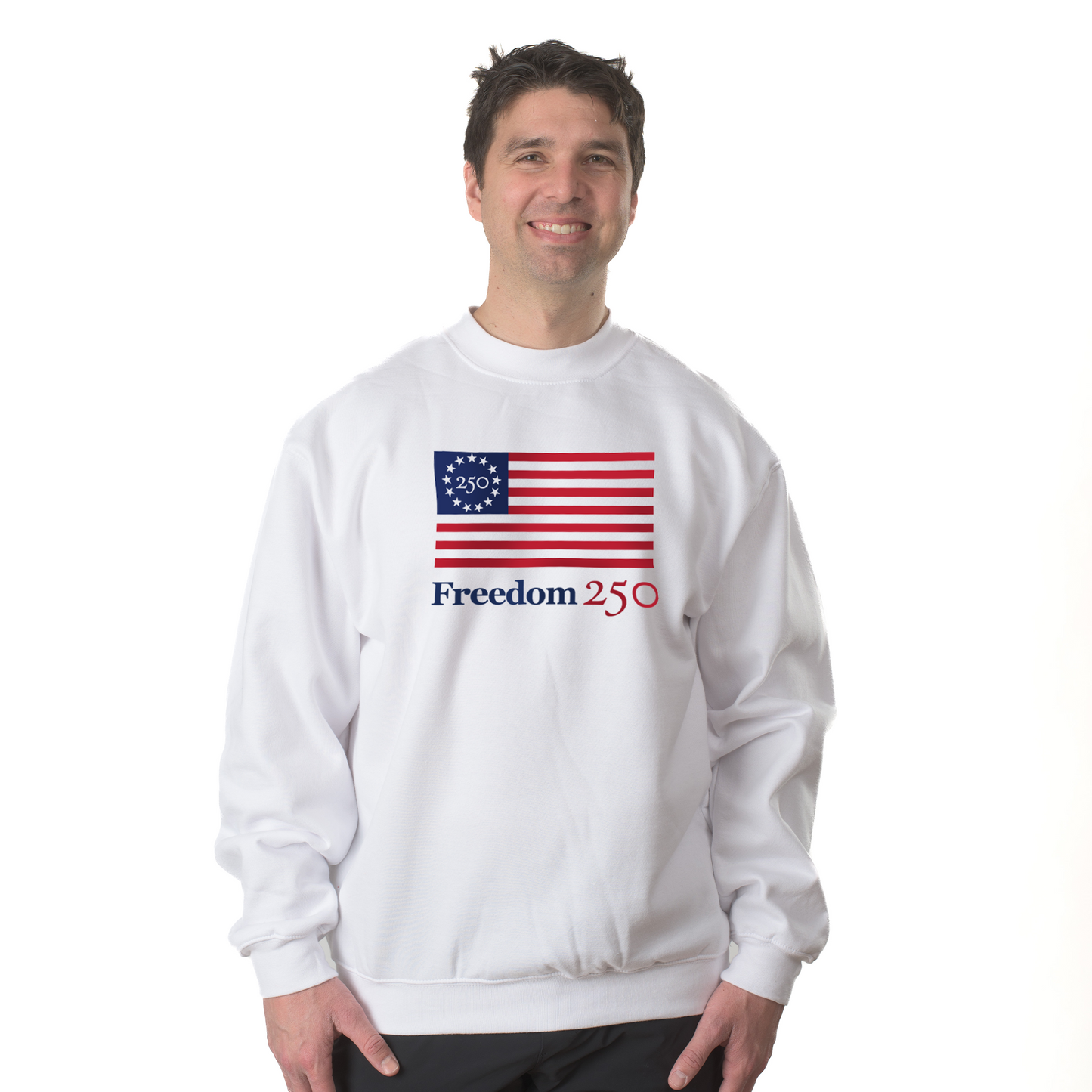 Official Freedom 250 Unisex White Fleece Sweatshirt