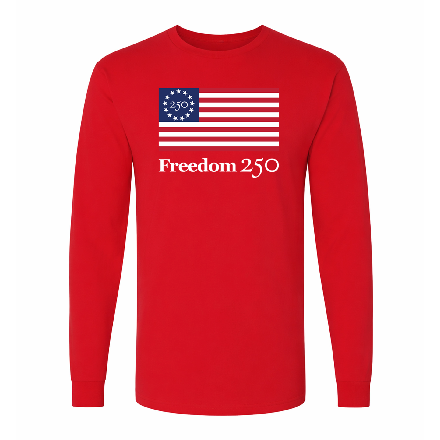 Freedom 250 Unisex Red Long Sleeve Tee