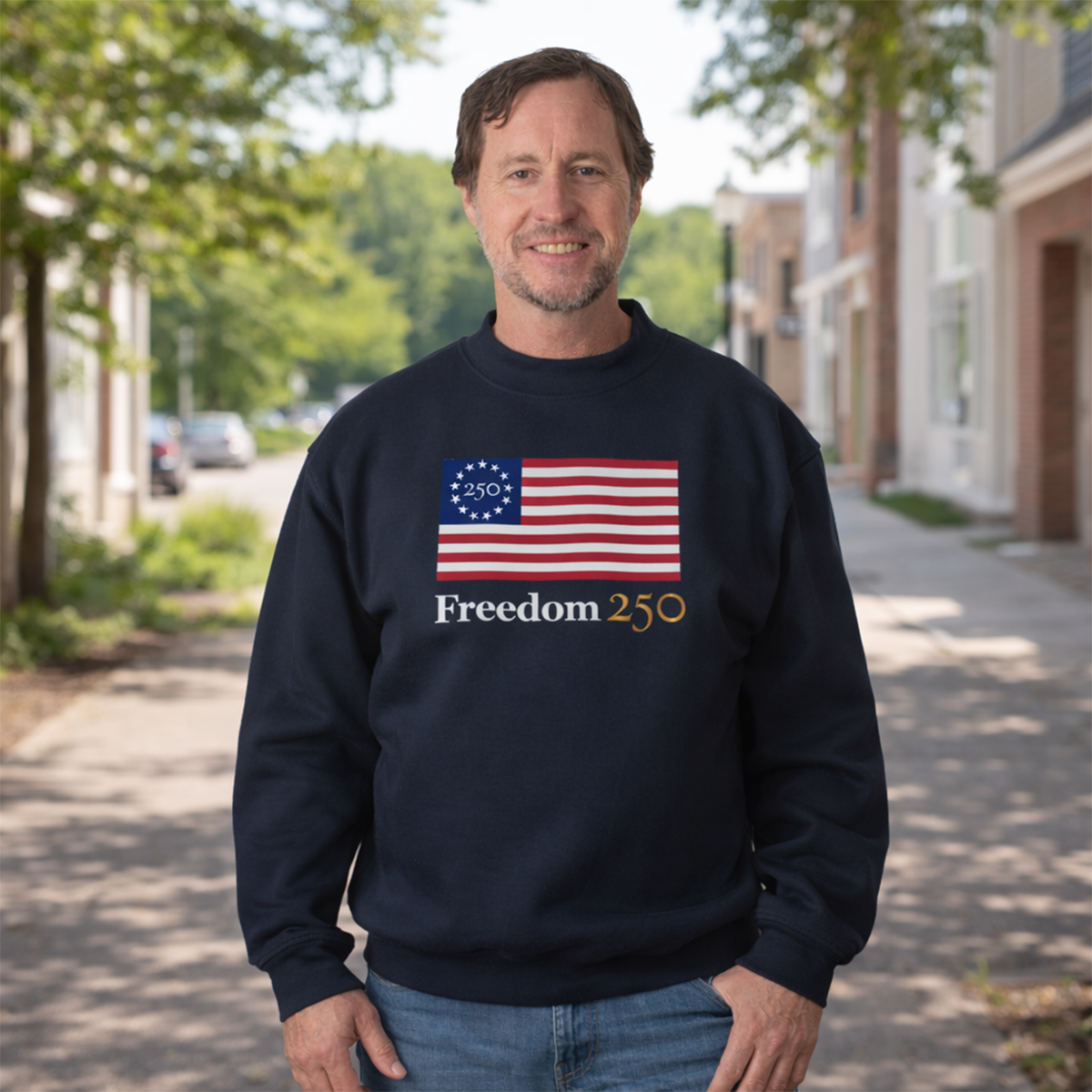 Official Freedom 250 Unisex Navy Fleece Sweatshirt
