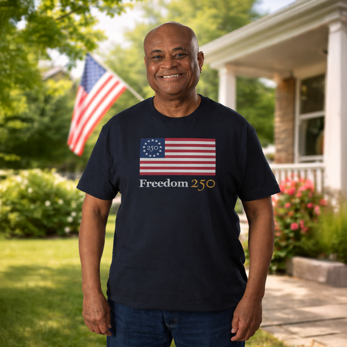 Official Freedom 250 Unisex Black Tee