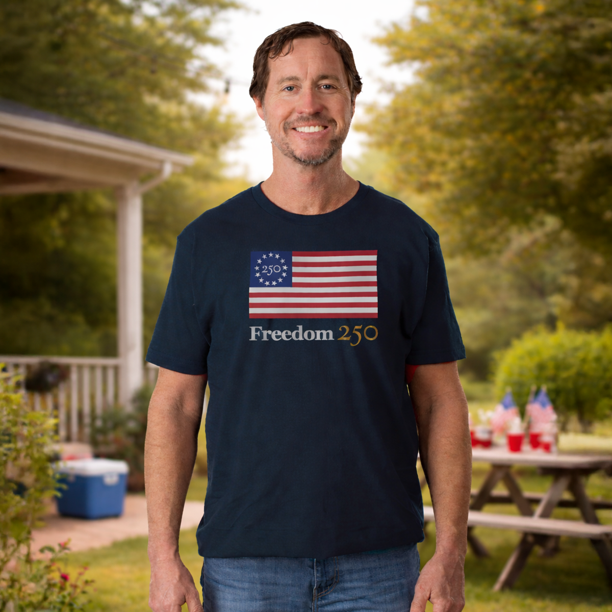 Official Freedom 250 Unisex Navy Tee
