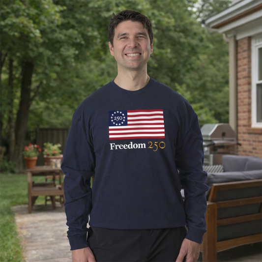 Freedom 250 Unisex Navy Long Sleeve Tee