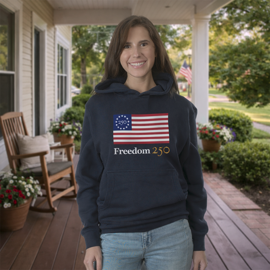 Freedom 250 Unisex Navy Hooded Pullover