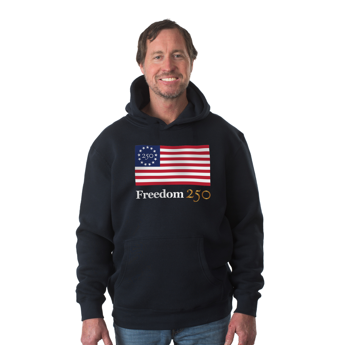 Freedom 250 Unisex Navy Hooded Pullover