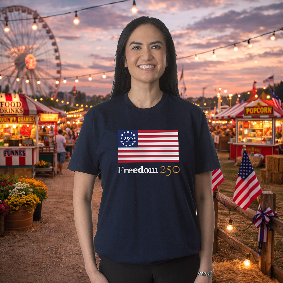 Official Freedom 250 Unisex Navy Tee