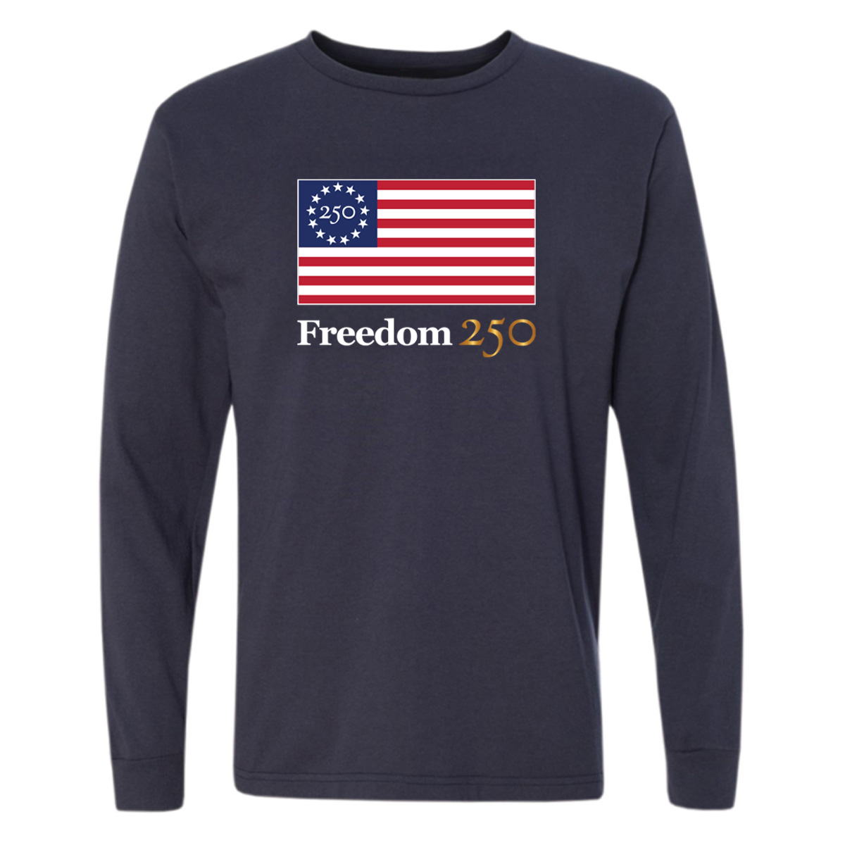 Freedom 250 Unisex Navy Long Sleeve Tee